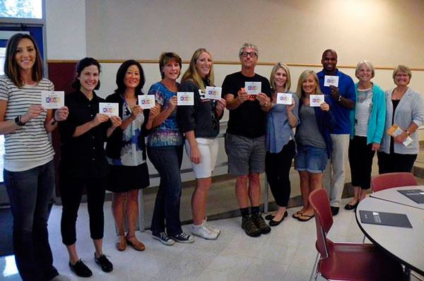 Nine teachers received $200 classroom stipends from the South Whidbey Schools Foundation on Sept. 1. From left to right: Kayla Phillips