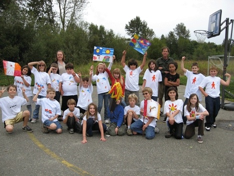 Northwest Language Academy summer campers pose after a day of the Spanish Olympiad.