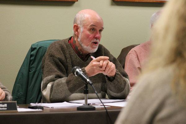 Langley Councilman Jim Sundberg responds to citizen comments about the city’s $12 million budget during a public hearing Dec. 2