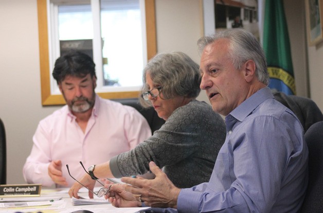 Director of Community Planning Michael Davolio presents his findings from the April charrette during a Planning Advisory Board meeting May 13.