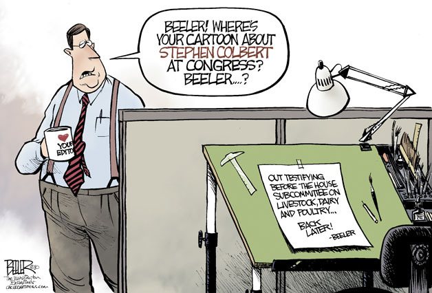 Today's cartoon is by Nate Beeler of The Washington Examiner.