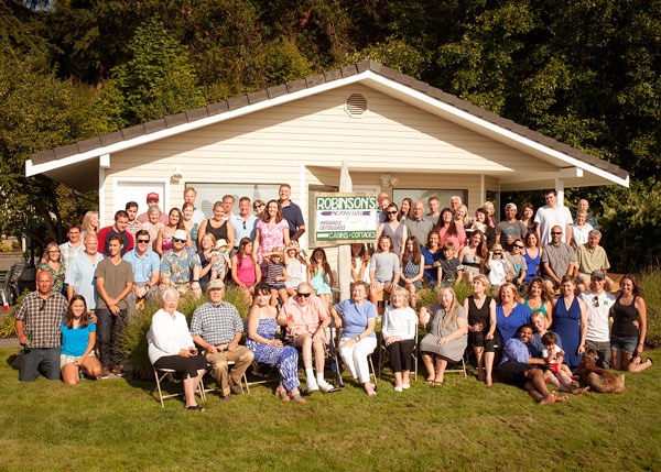 Dozens gathered for the Robinson family’s Hundred Years Celebration in Mutiny Bay this summer.