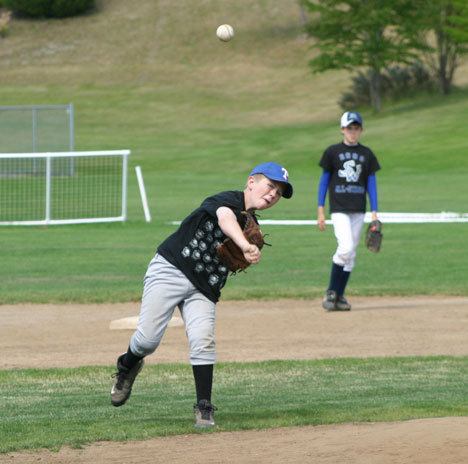 South Whidbey Little League pitcher Trent Fallon warms up on the mound Friday as his team prepares for All Star action.