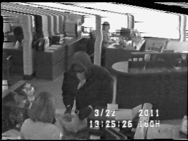 The Island County Sheriff's Office released this photograph of the suspect in the Clinton bank robbery on March 22. Anyone with information about the crime