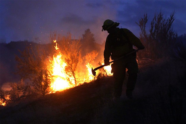 Gold Bar fire Lt. Scott Coulson investigates brush fires in the hills outside of Omak