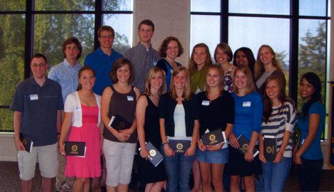 Outstanding South Whidbey students have earned scholarships from the Rotary Club of South Whidbey. Front row: Michael Scullin