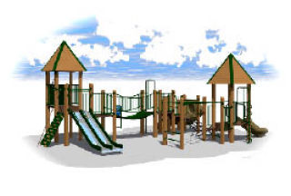 Pictured above is an artist’s rendering of a new playground bought Wednesday by South Whidbey Parks & Recreation District