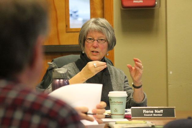 Langley City Councilwoman Rene Neff speaks at a recent workshop on city priorities in 2014.