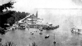 The Langley marina was a busy place in the first half of the 1900s as most supplies and many passengers arrived via boat.