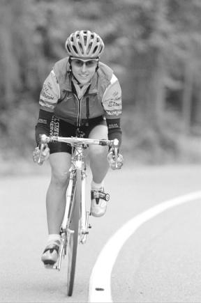 Though the bicycle portion of her triathlon may be her strongest suit