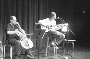 James Hinkley and Levi Burkle play jazz standards and other songs at WICA at 7:30 p.m. this Saturday.