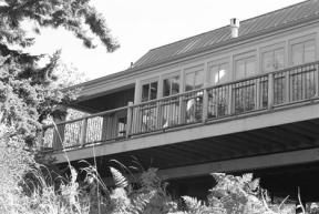 The home of Kit O'Neill and Tom Leschine is the answer to building near wetlands. Built on stilts on a 2-acre site on the side of a hill near Maxwelton Beach