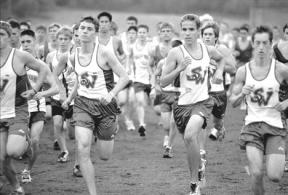 Leading out the pack at Thursday's jamboree meet in Lakewood