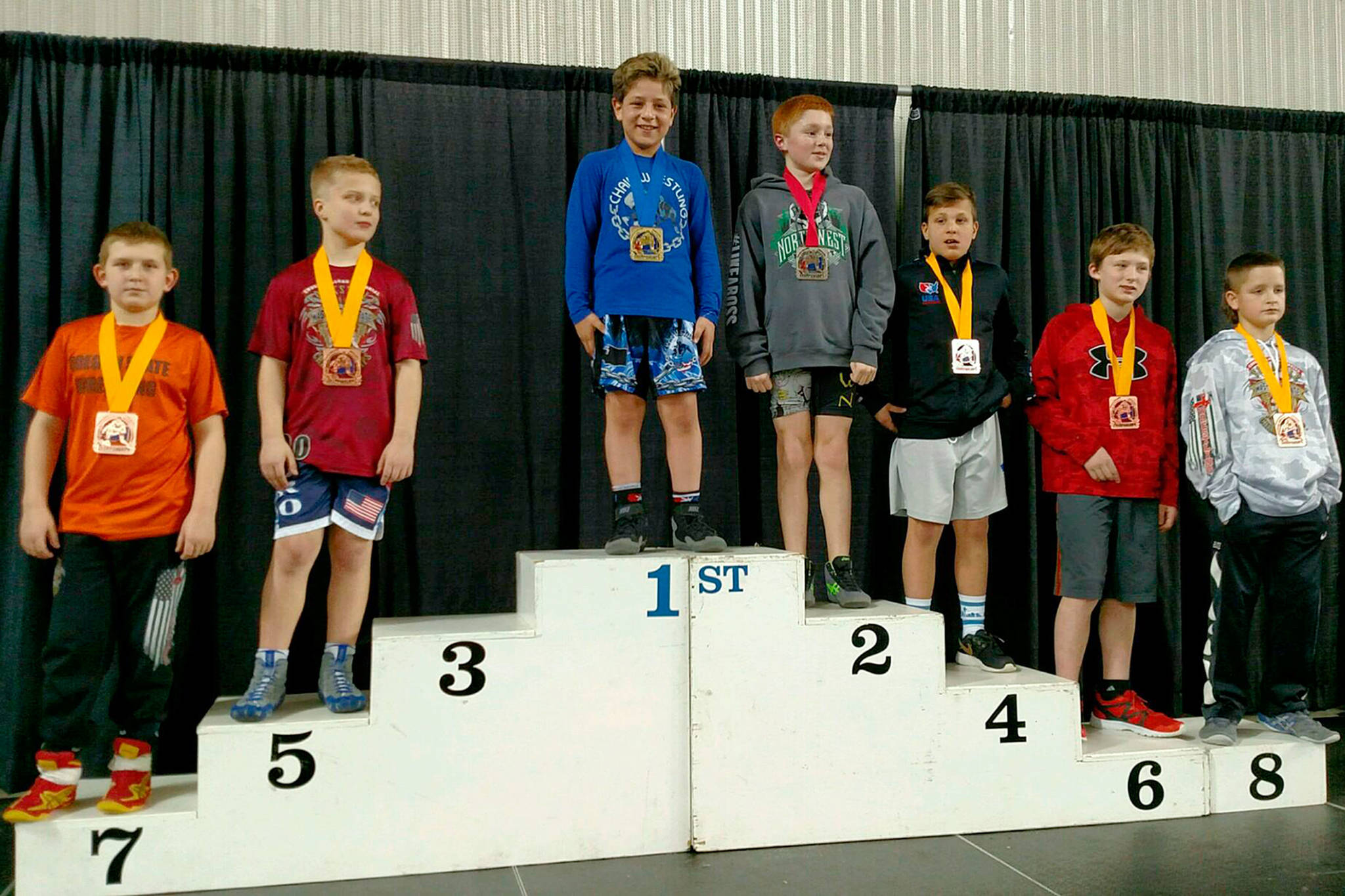 South Whidbey fifth-grader wins third state wrestling title