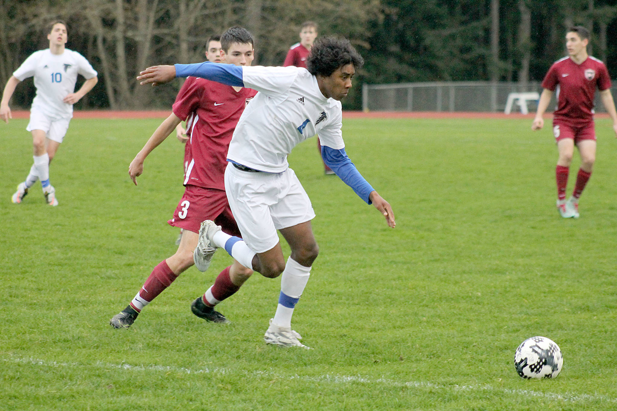 Falcon boys soccer shuttered by Red Wolves in 3-0 loss at home