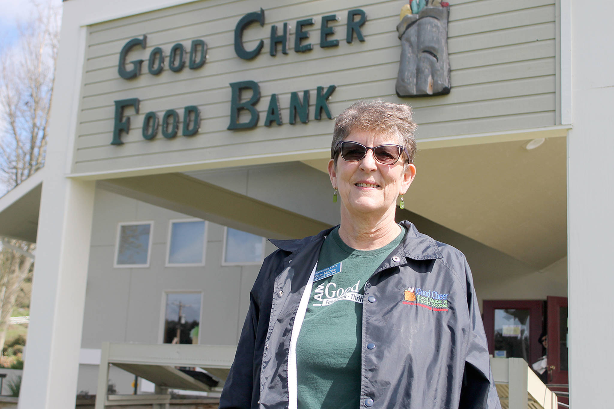 Evan Thompson / The Record — Kathy McCabe, longtime executive director of Good Cheer Food Bank & Thrift Stores, is retiring this summer after 15 years at the helm.