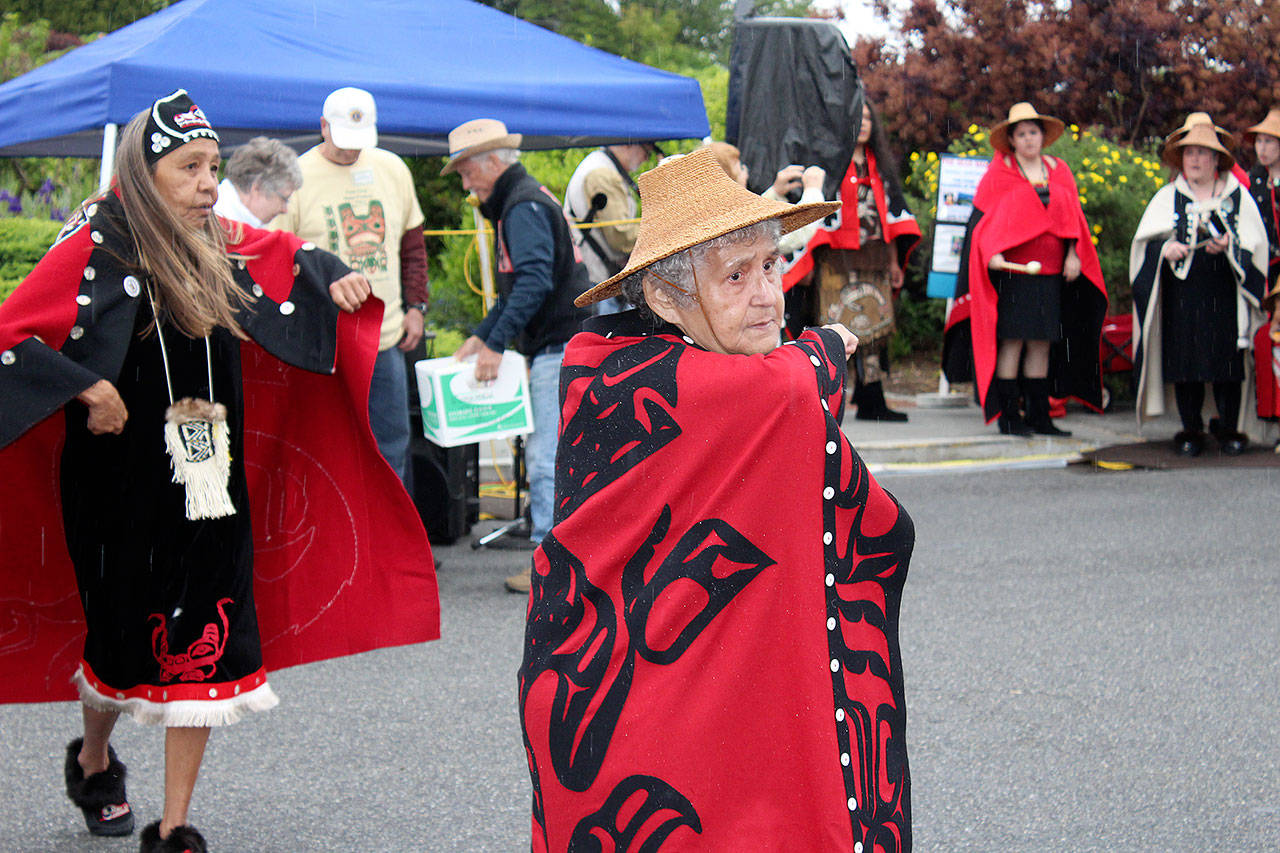 Tshimshian Haayuuk Dancers share Native American dances with the crowd during the Water Festival last year. 2016 Whidbey News-Times file photo                                Whidbey News-Times file photo — Tshimshian Haayuuk Dancers share Native American dances with the crowd during last year’s Penn Cove Water Festival.