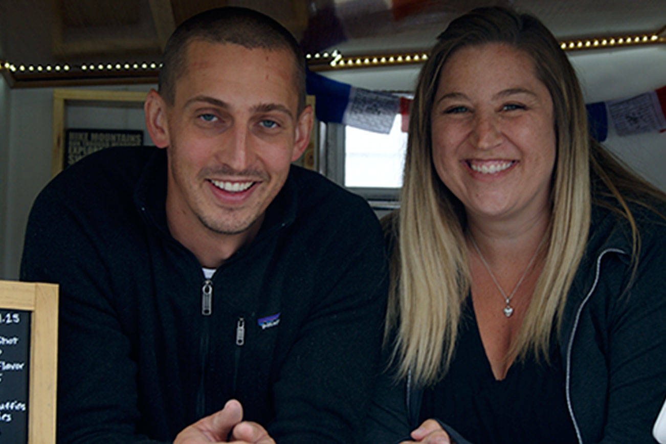 Photo by Maria Matson/Whidbey News Group                                Kyle and Sarah Bingham work at Campstuff Coffee four days a week.