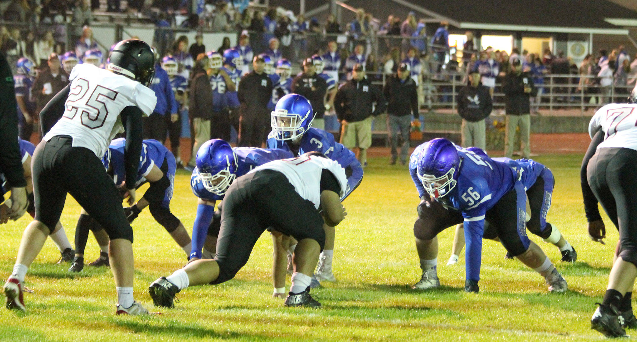 South Whidbey gets ready to score a touchdown in Friday’s win over Coupeville. (Photo by Jim Waller/South Whidbey Record)