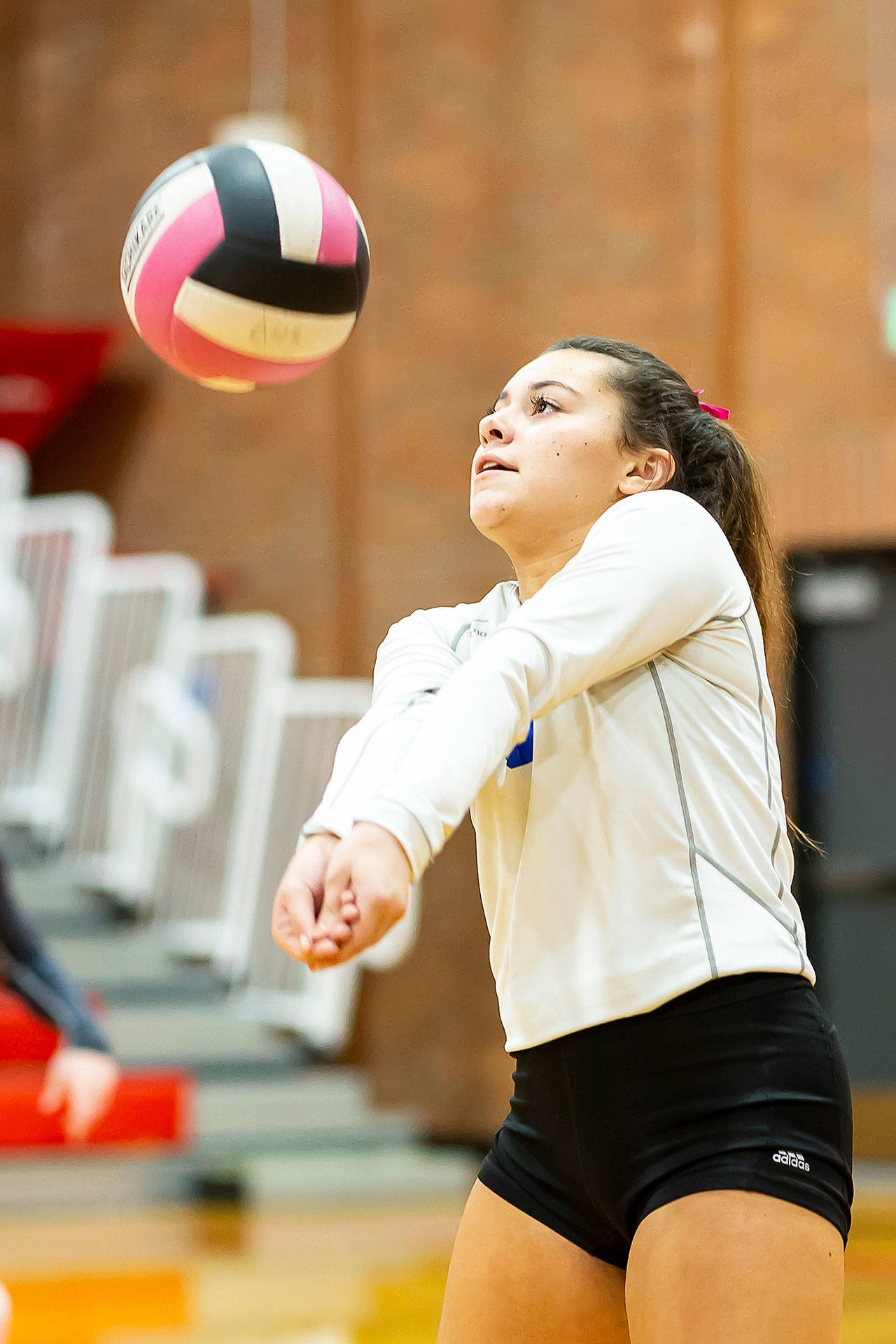 Angelina Wilson passes to get the Falcon offense started.(Photo by John Fisken)