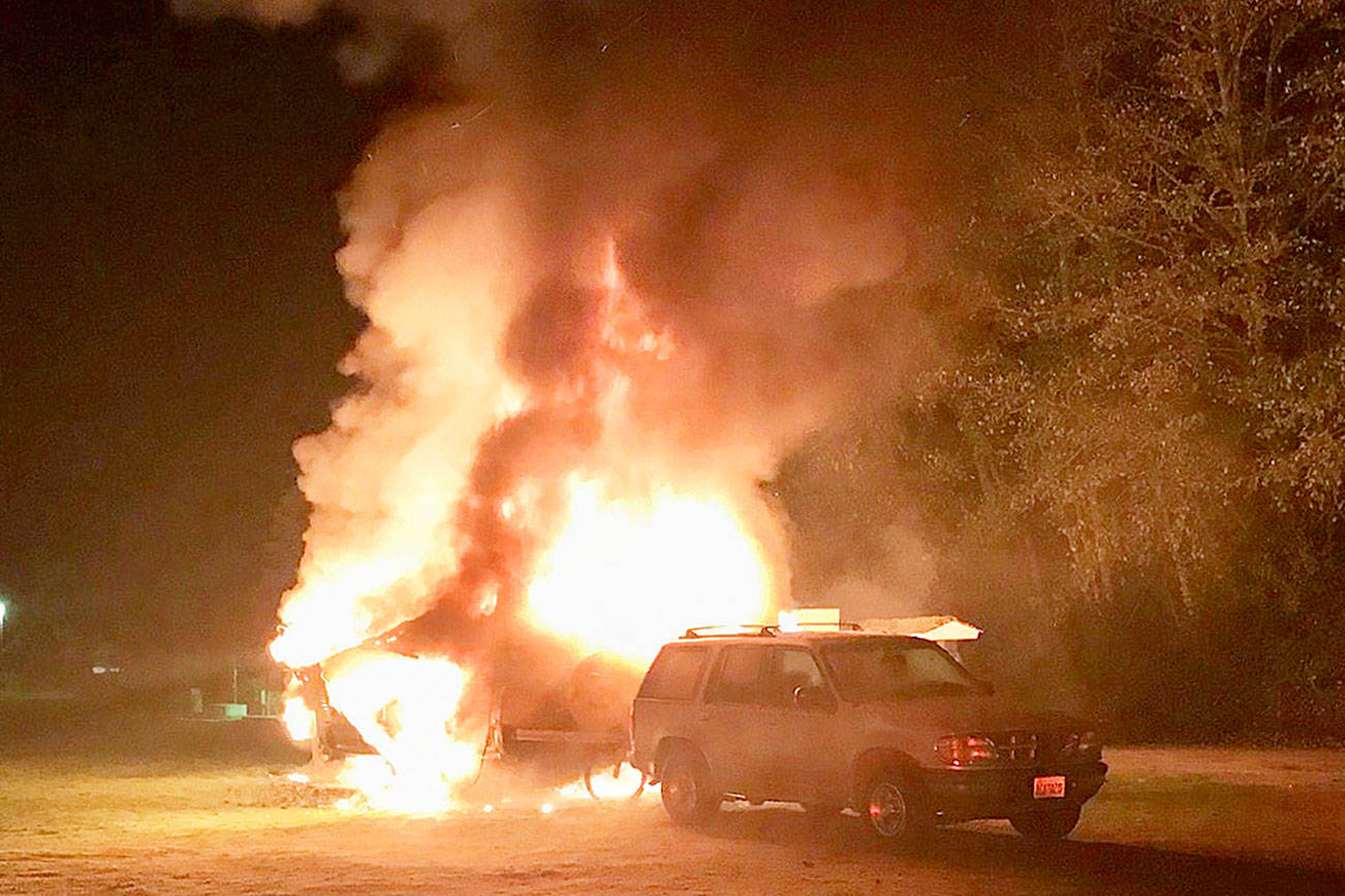 Man injured in RV fire