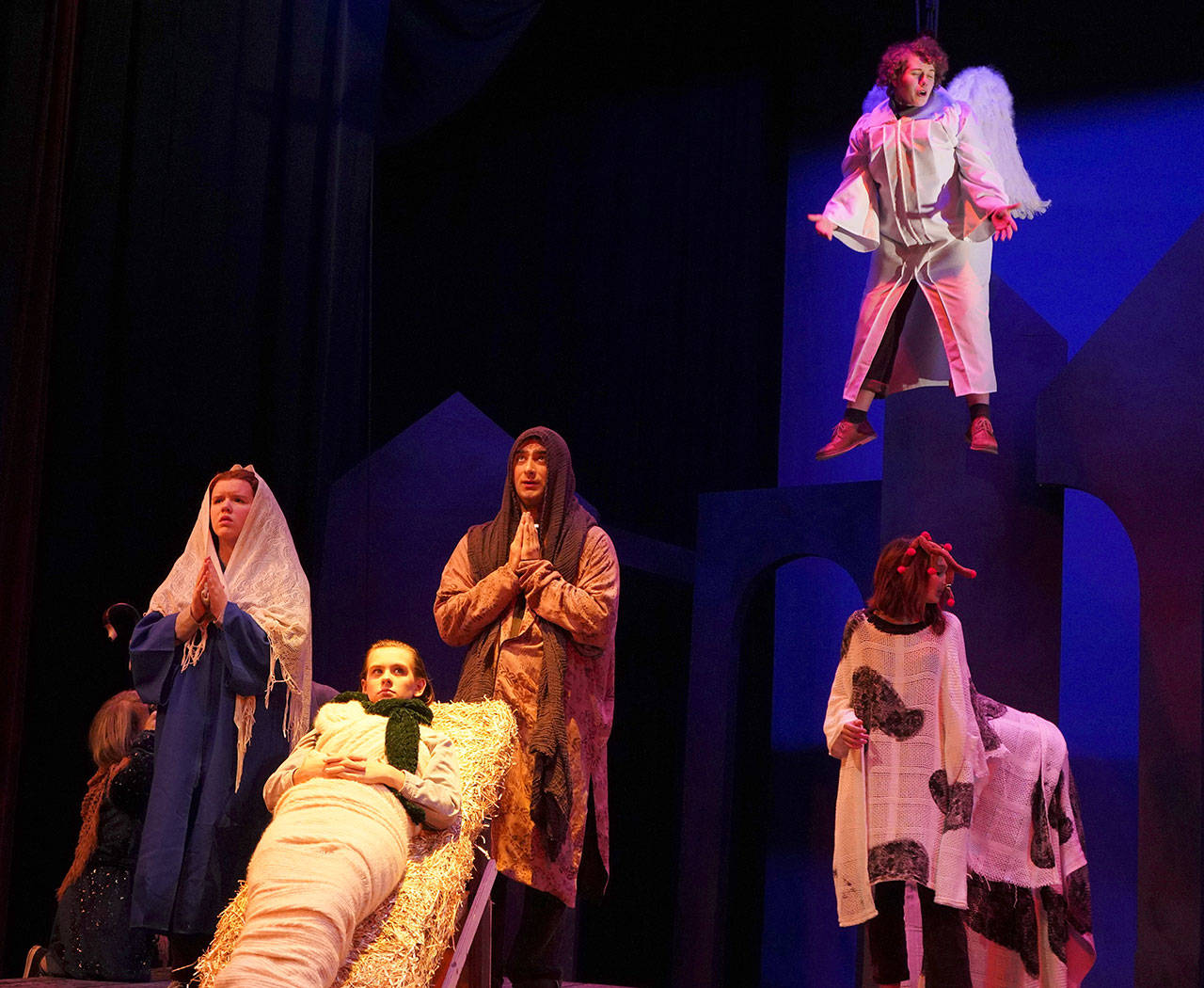 A church Christmas play floats off track in the WICA production of “Owen Meany’s Christmas Pageant.” (Photos provided)