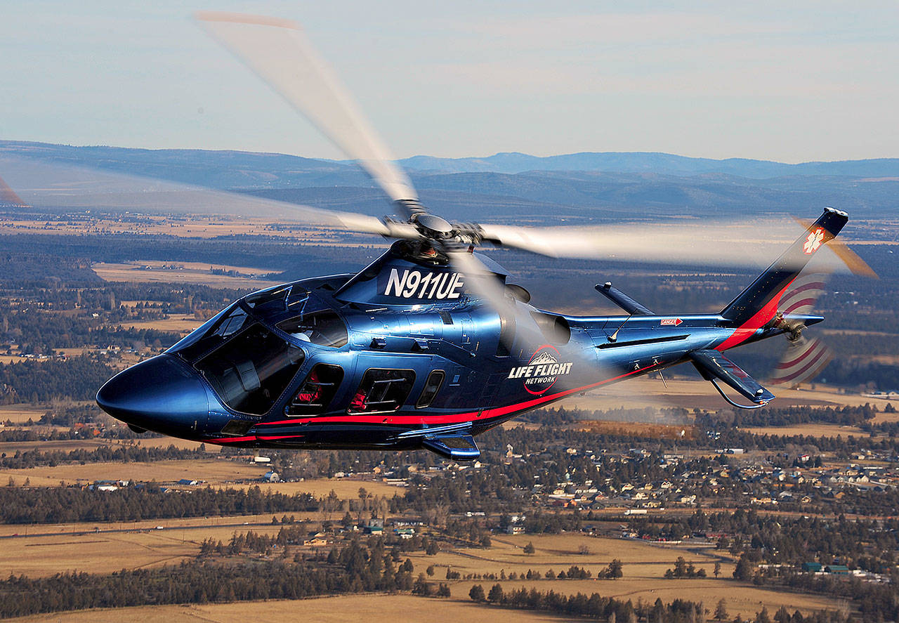 Life Flight opening helicopter base on Whidbey