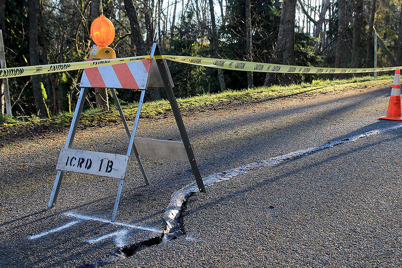 Broken water line causes landslide