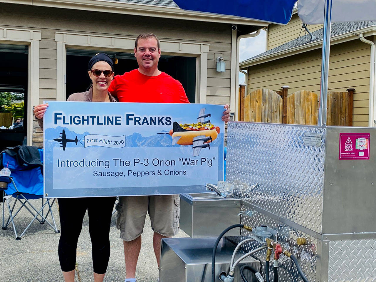 Doug and Julianne Blynn from Boston bought the hotdog stand on June 11. Photo provided