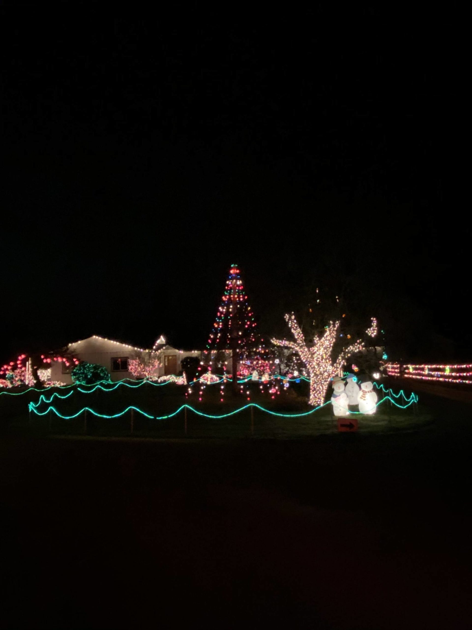 The Beck’s home light show in Clinton is a favorite on the South End. Photo courtesy Isabella Bolding