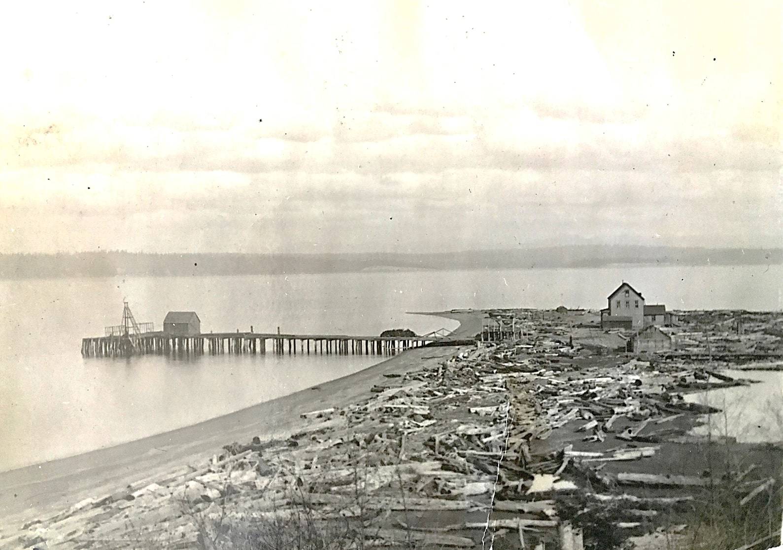 Currently identified as Sandy Point, this name has been given to many places on the shores of Washington State. The most historic one is on Whidbey Island, at the southwestern entrance to Saratoga Passage. It was the site of a centuries old permanent Snohomish Tribal Village and a major Potlatch Center. Its clam beds drew indigenous visitors as far away as the central coast and Snohomish River valley. Captain George Vancouver noted in his journals that Master Joseph Whidbey saw over 200 people at this site when his ship circumnavigated the Island in 1791. Photo provided.