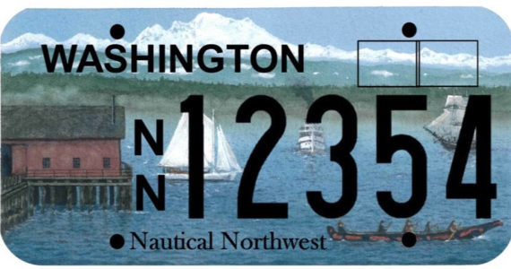 Photo provided
The proposed specialty license plate features artwork by Robert Tandecki and depicts Penn Cove, the Coupeville Wharf and the Suva among other nods to the area's maritime history.