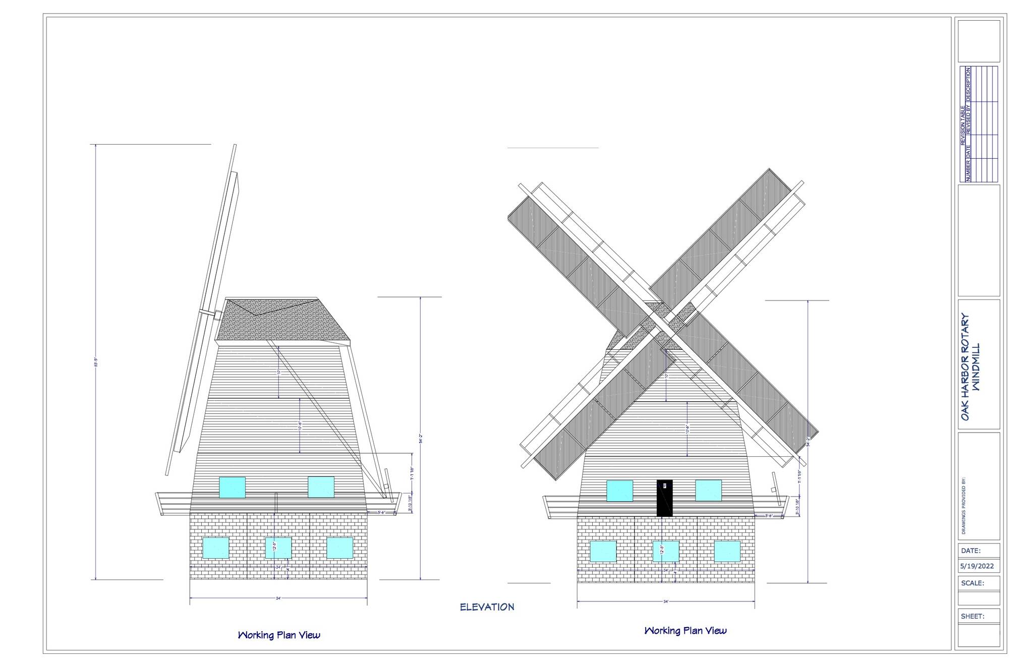 Conceptual drawing of the new windmill.