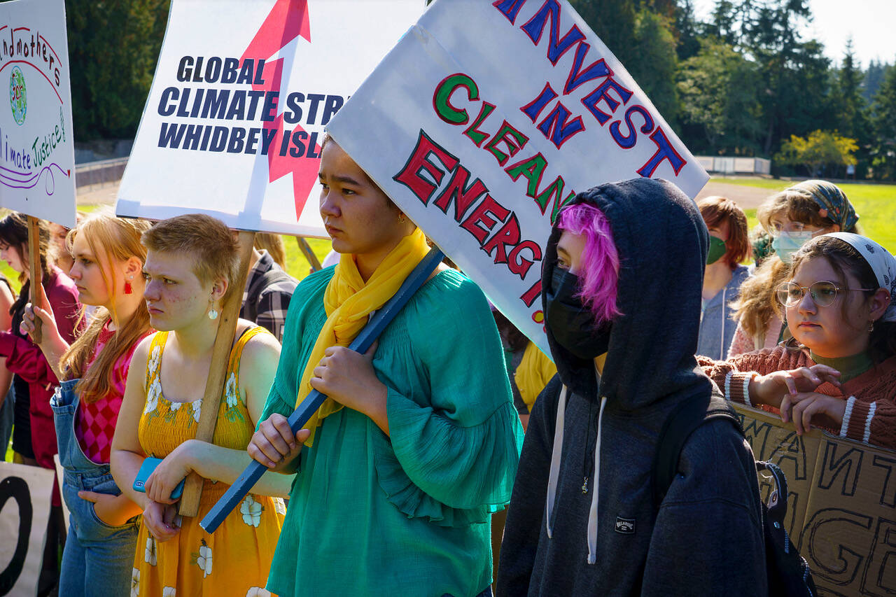 Photo by David Welton
Students rallied to encourage officials at all levels of government to take action to mitigate climate change.