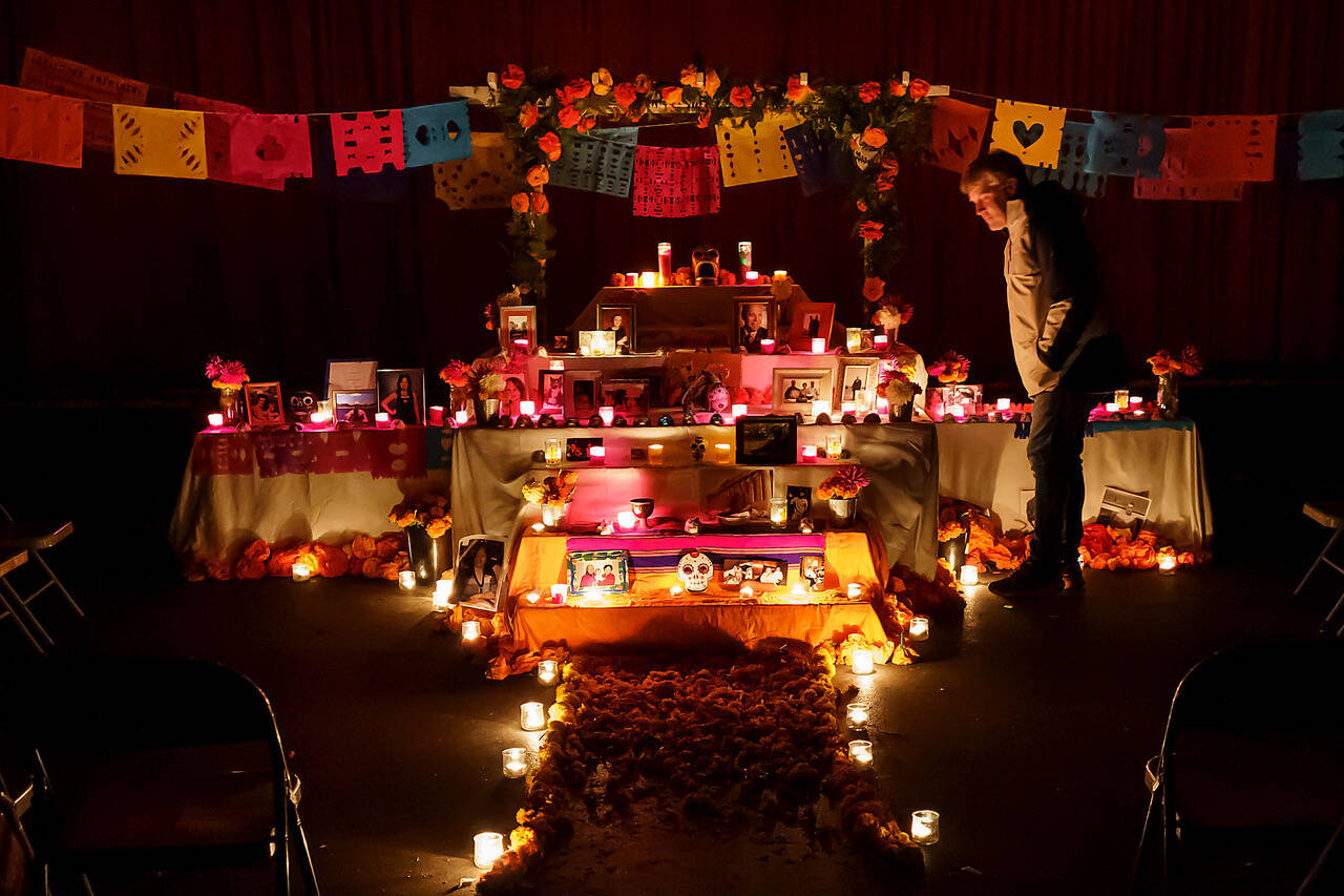 Photo by David Welton
The Whidbey Island Waldorf School in Clinton celebrates Dia de los Muertos every year by building an ofrenda for loved ones who have passed away.