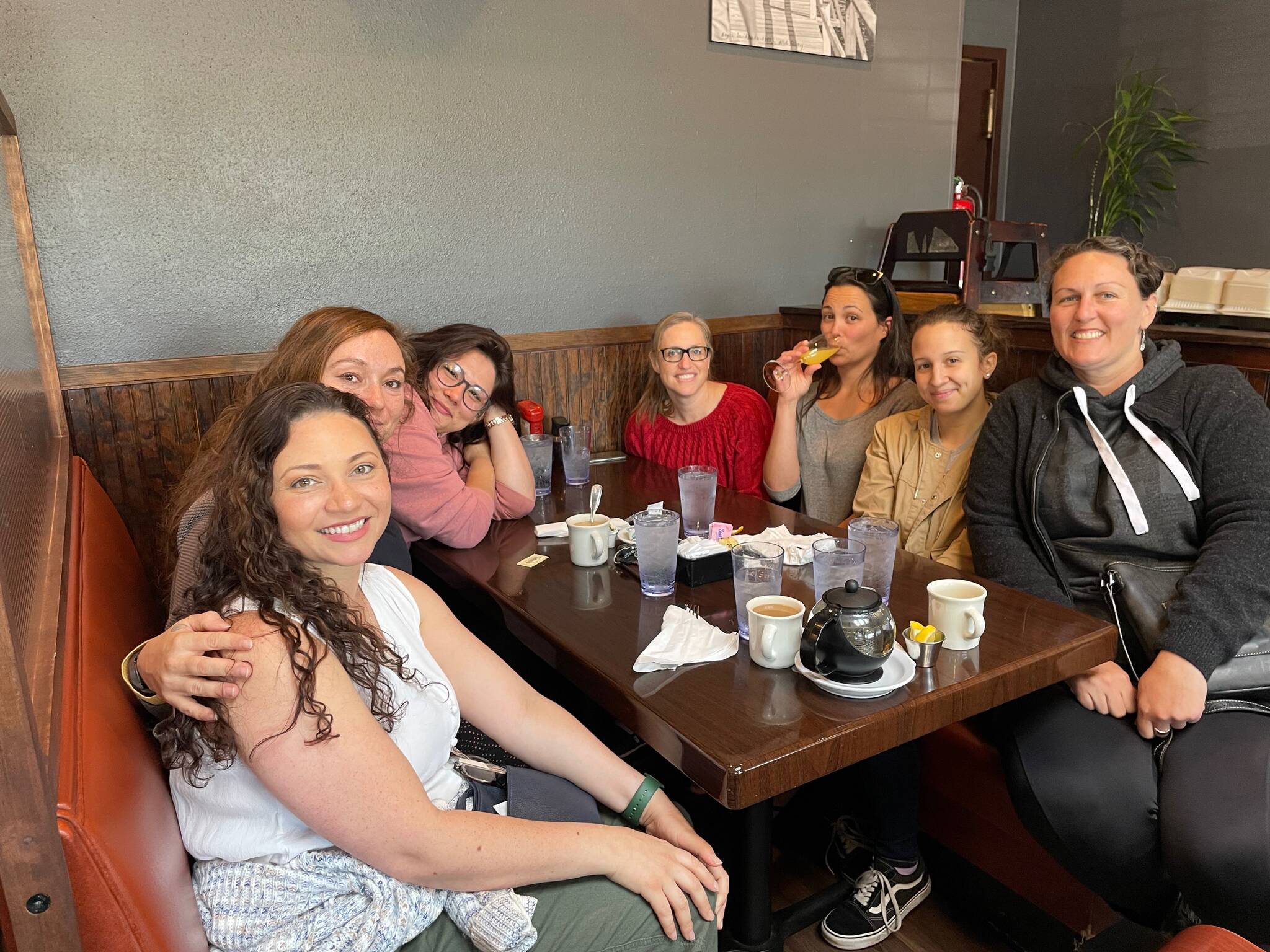 Photo provided
Heidi Mayne, center, celebrates the end of spring term with her nursing cohort.