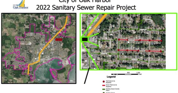 Photo provided
The city of Oak Harbor is replacing a half a mile of sewer main pipes on Northeast 9th and 10th Avenues.