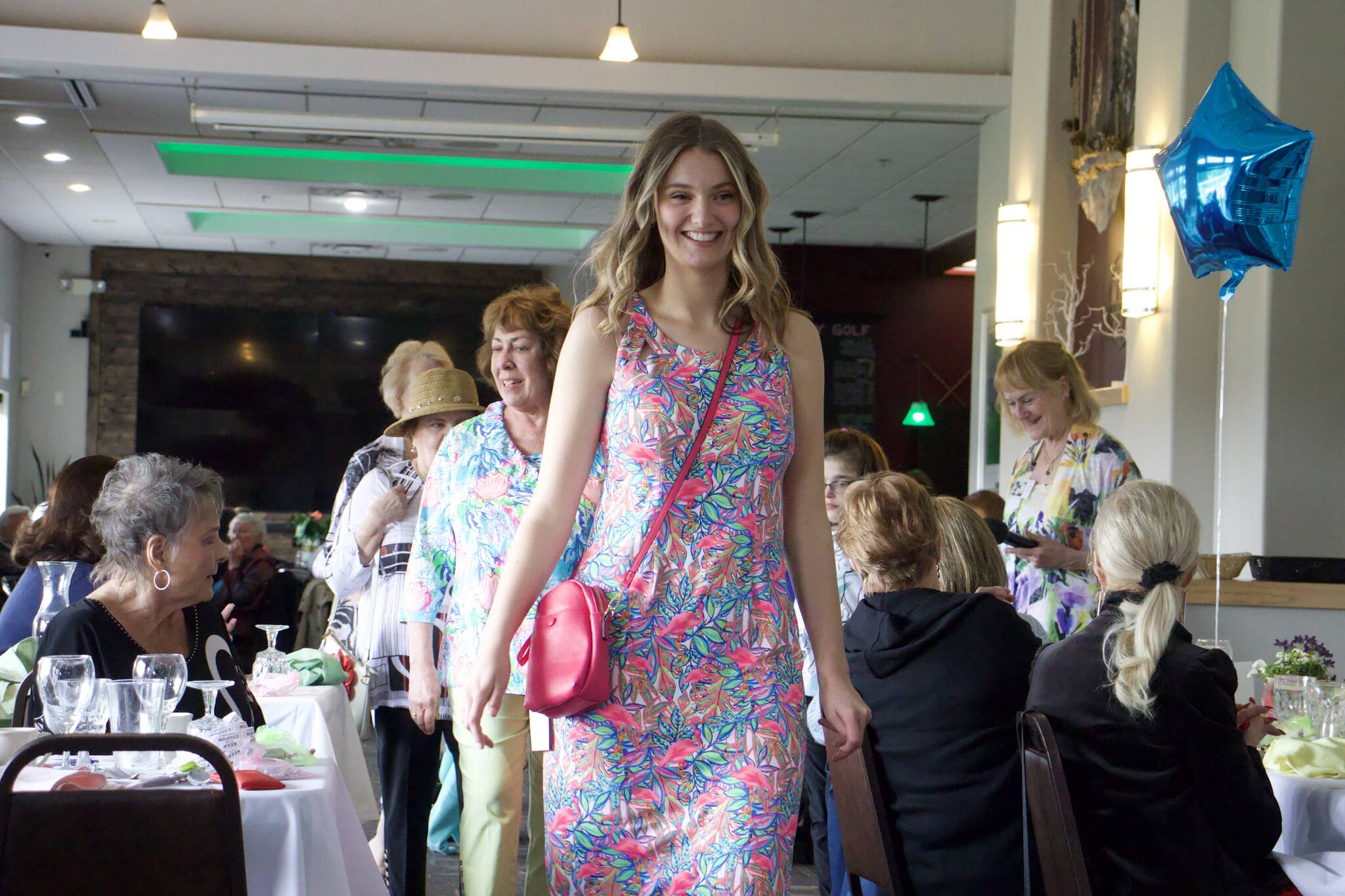 Photo by Rachel Rosen/Whidbey News-Times
Lucy Tenore, a senior at Coupeville High School, was one of the models at the Polly Harpole Guild Fashion Show.