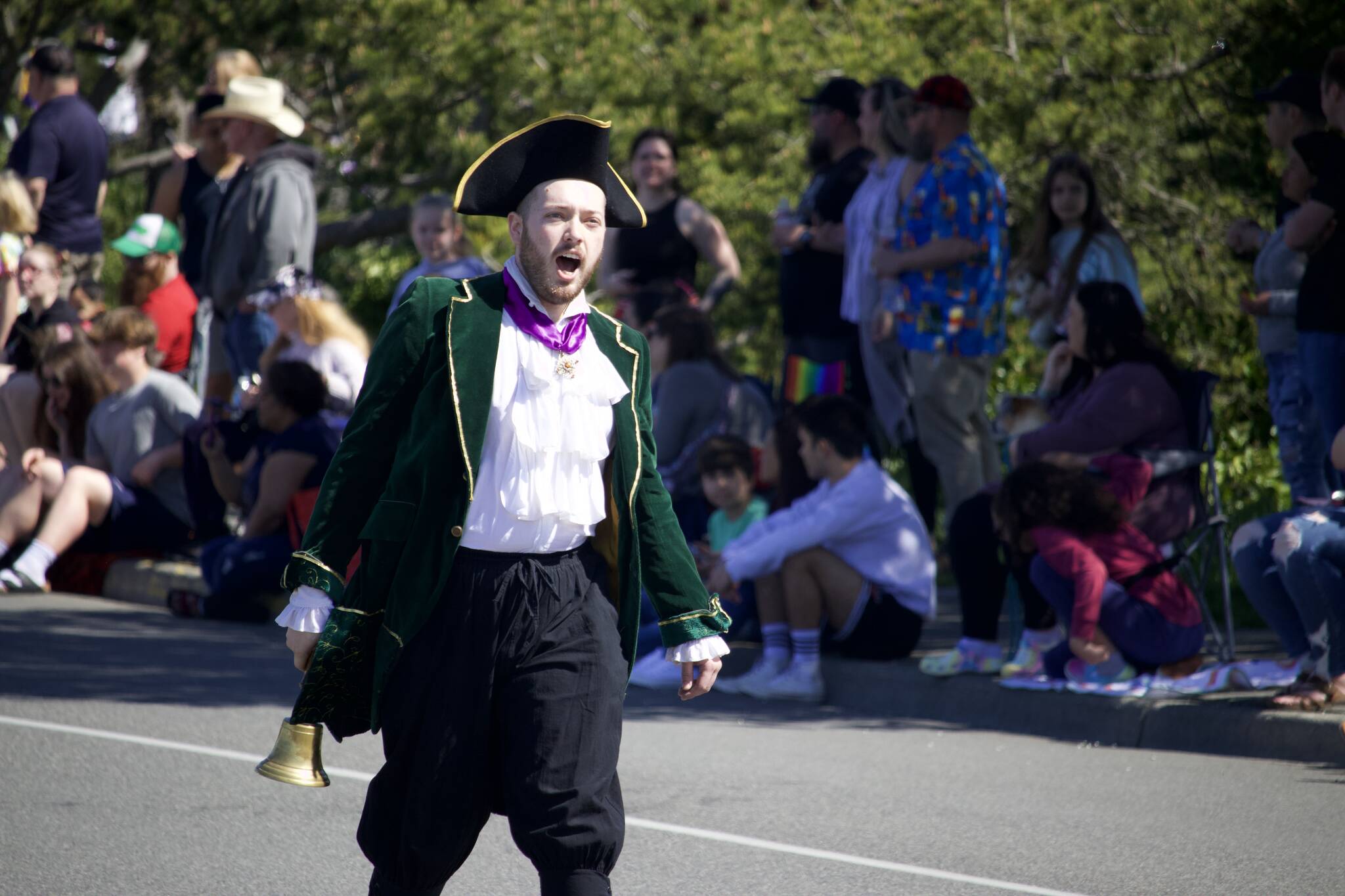 Wesley Moran was the town crier this year.