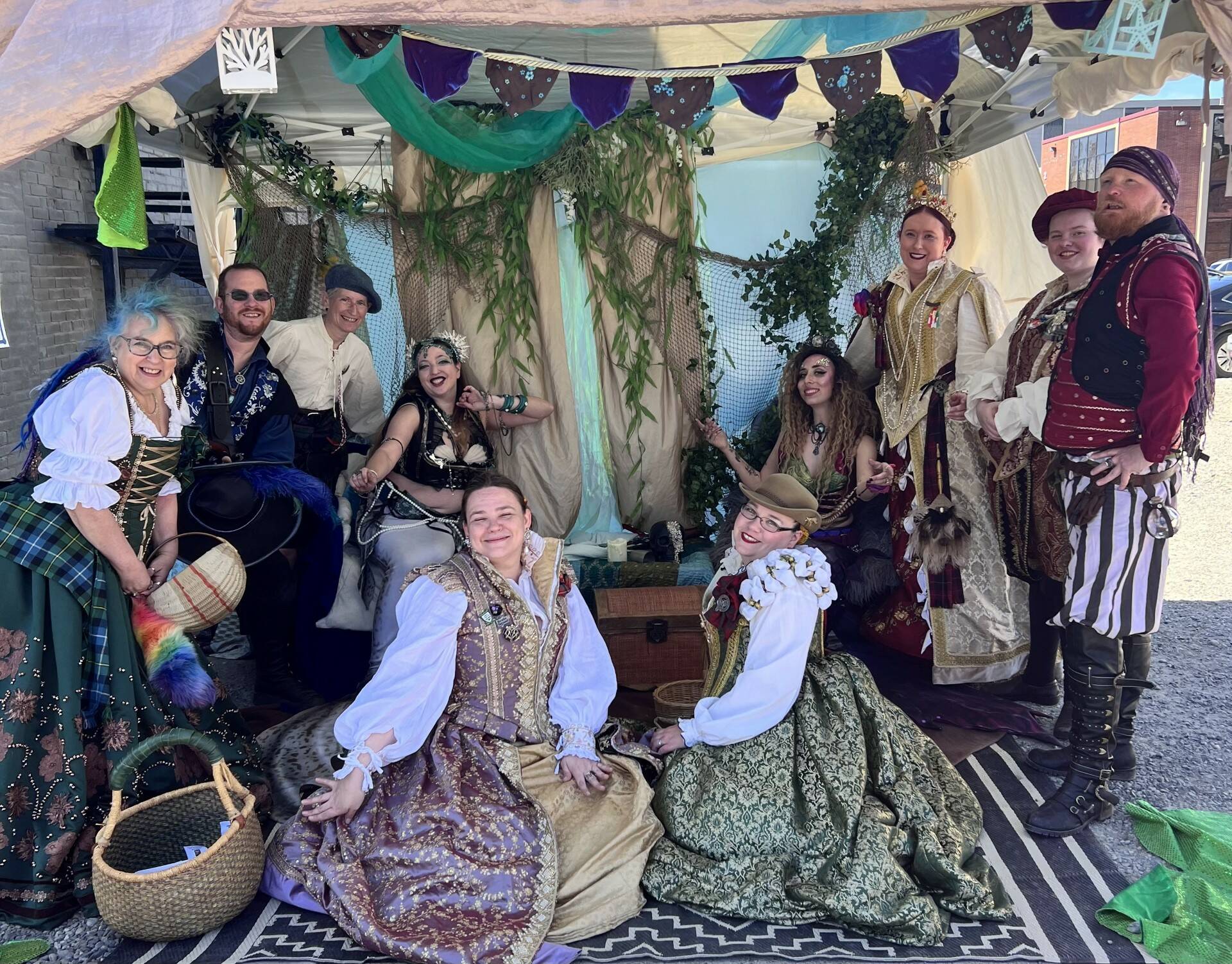 Photo by Bill Huls of the Gilded Thistle
Some of the crew involved with the Renaissance Faire.