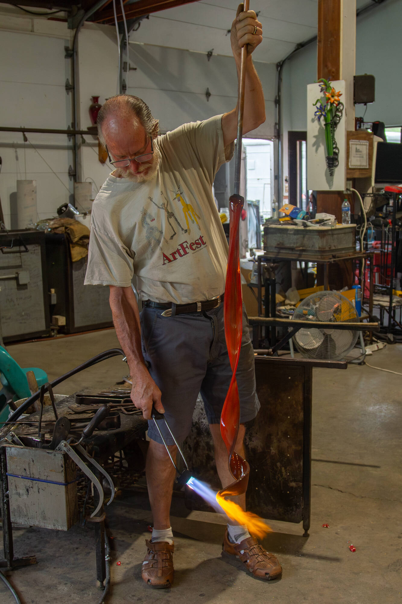 Dan LaChaussee in his studio. (Photo by Caitlyn Anderson)