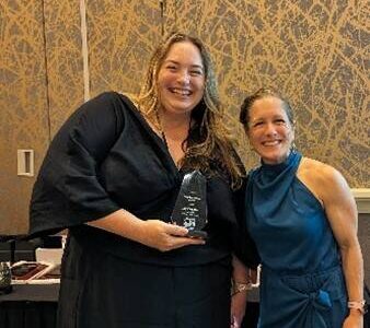 Photo provided
North Whidbey Pool, Park and Recreation District Executive Director Jay Cochran, at left, stands with Washington Recreation and Parks Association Executive Director Tiffany Hanzo Martin, receiving the Levy Legislative Award at their 76th annual WRPA conference in May.