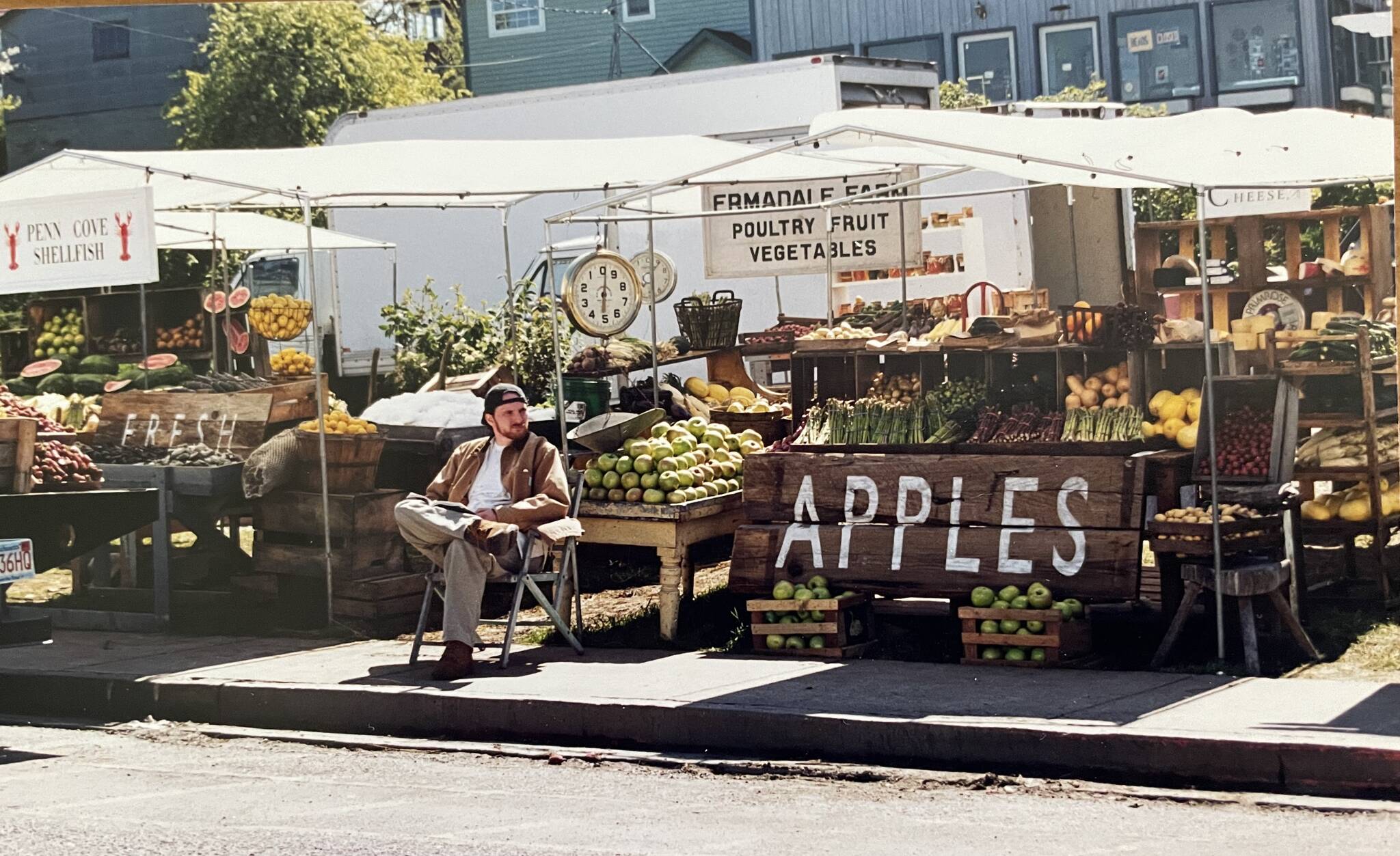 File photo
A Whidbey News-Times reporter on the set of Practical Magic snapped a photo of a farmers market that filmmakers set up on Front Street in Coupeville.