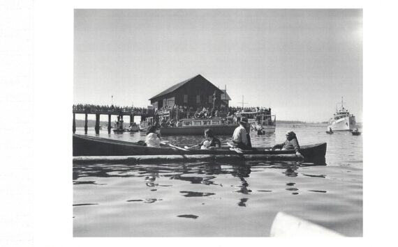 From the Collection of Island County Historical Society Museum Library and Archives. 2022.060.001
A scene from one of the first editions of the Penn Cove Water Festival in the late 1930s.