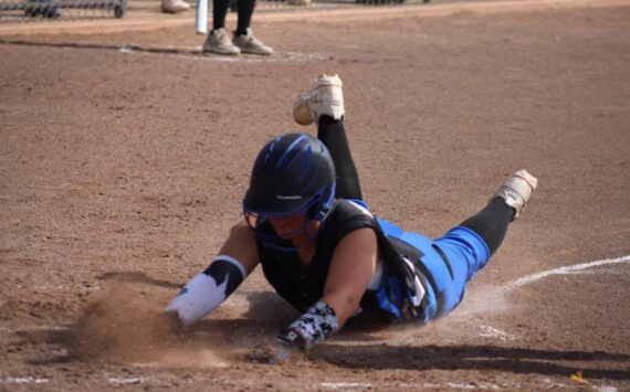 A player for the Island Vipers slides into a base during a recent tournament. The Island Vipers are based on Whidbey and are fielding two teams for the season that starts in September. Photo courtesy of Jodi Strevel.