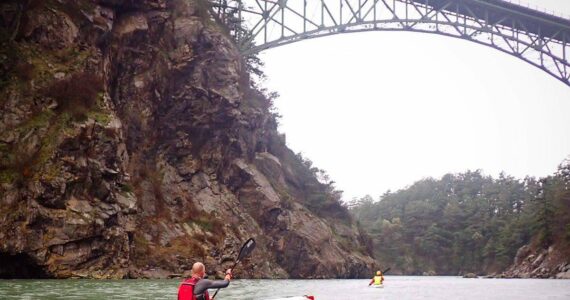 Rob Casey, a Kayak instructor, tours through Deception Pass. (Photo provided)