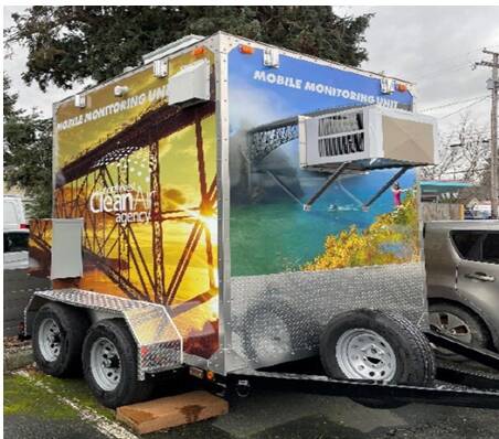 A Northwest Clean Air Agency mobile monitoring unit measures particulate to audit and forecast wildfires and other pollutants. (Photo provided)