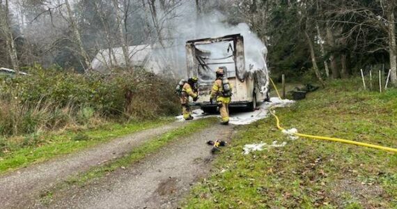 (Photo provided)
Firefighters responded to a blazing delivery truck late Wednesday morning.